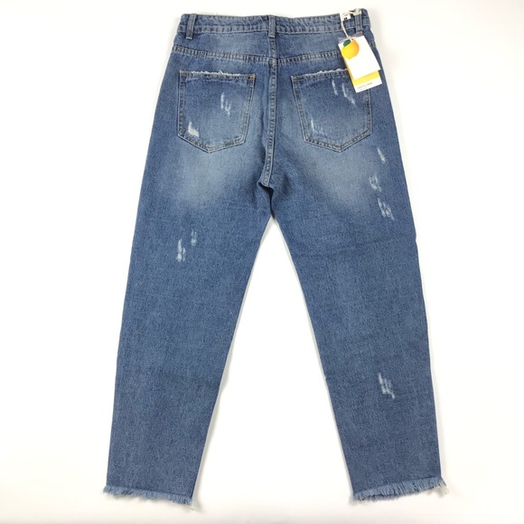 Ghiaccio & Limone Hot Denim Cropped Boyfriend Jean - Picture 5 of 8